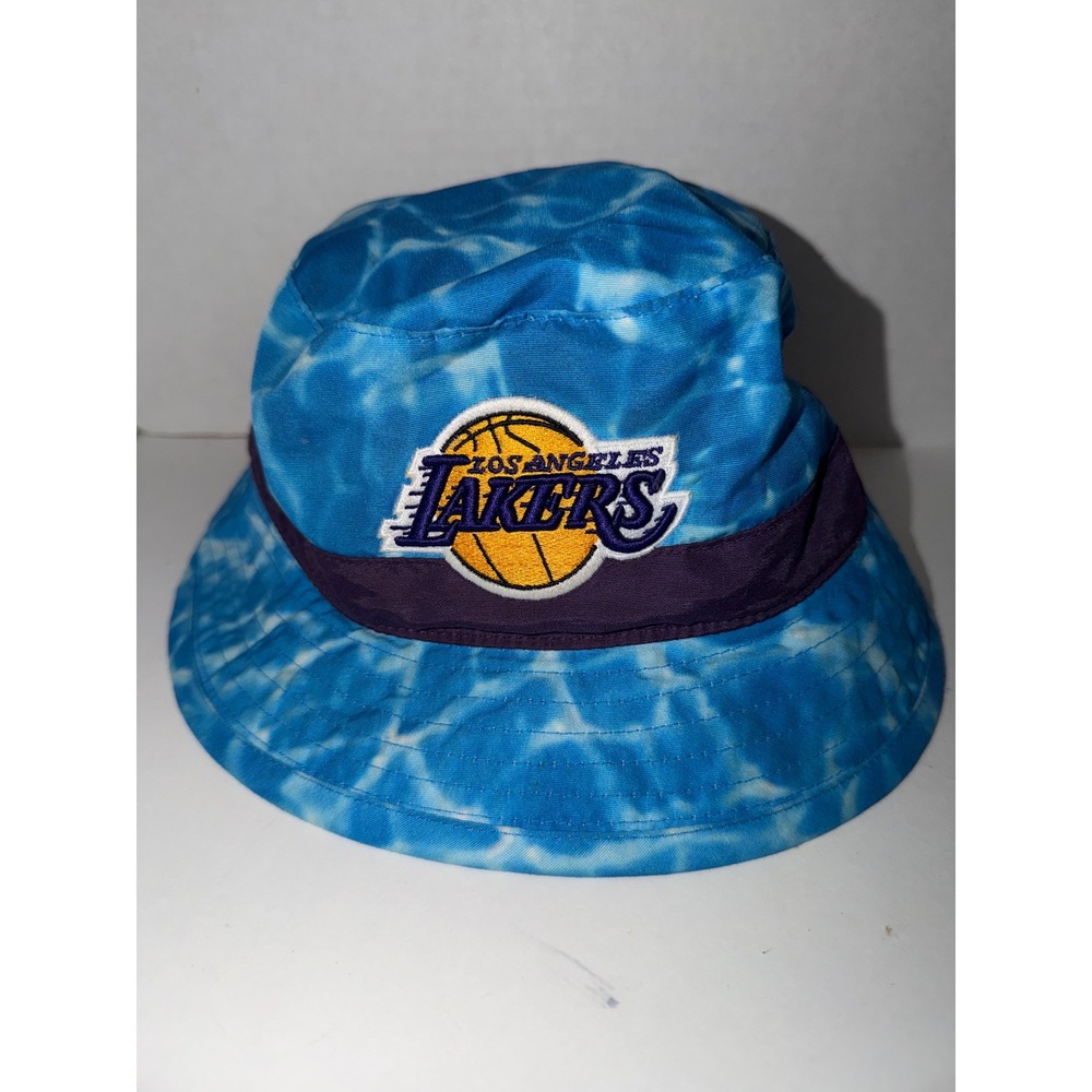 Mitchell & Ness Los Angeles Lakers Bucket Hat Blue Tie Dye NBA Basketball Large
